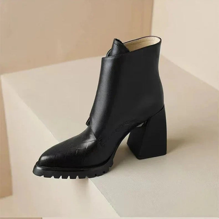 BobaFashion Aziel boots in khaki shown from a three-quarter angle