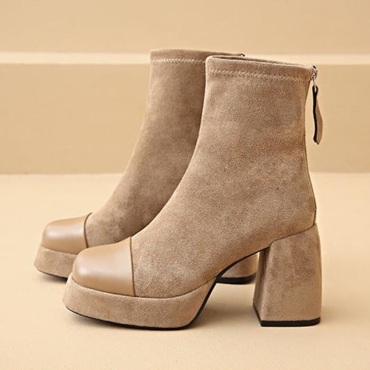 All three colorways of the BobaFashion Vento Boots — black, brown, and apricot — side by side