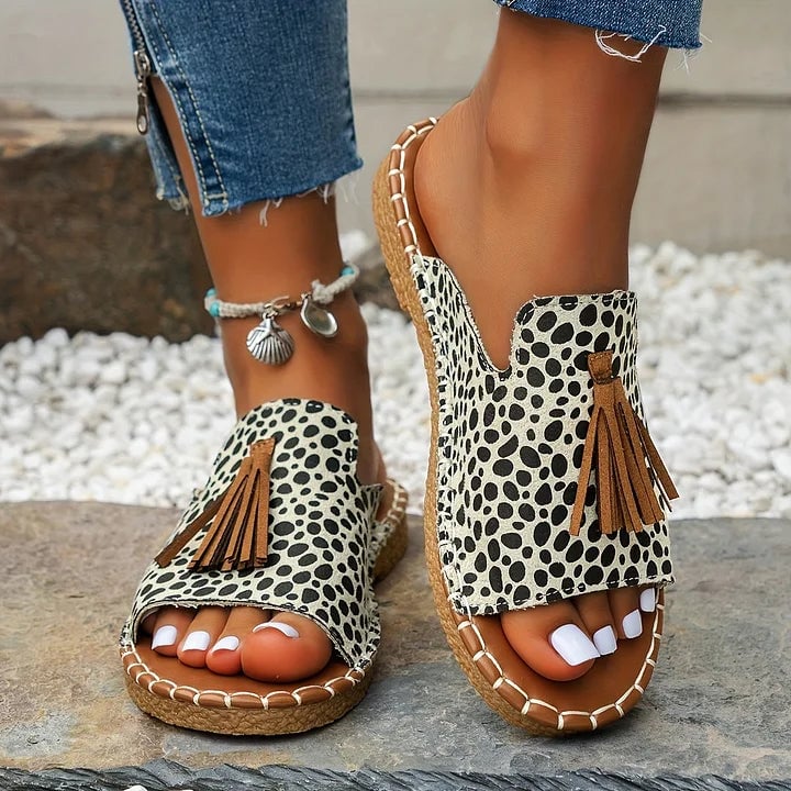 Top-down view of Calla orthopedic sandals showing adjustable strap detail