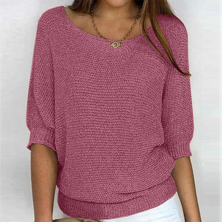 Detail shot of the Carla comfort sweater cuff and sleeve length