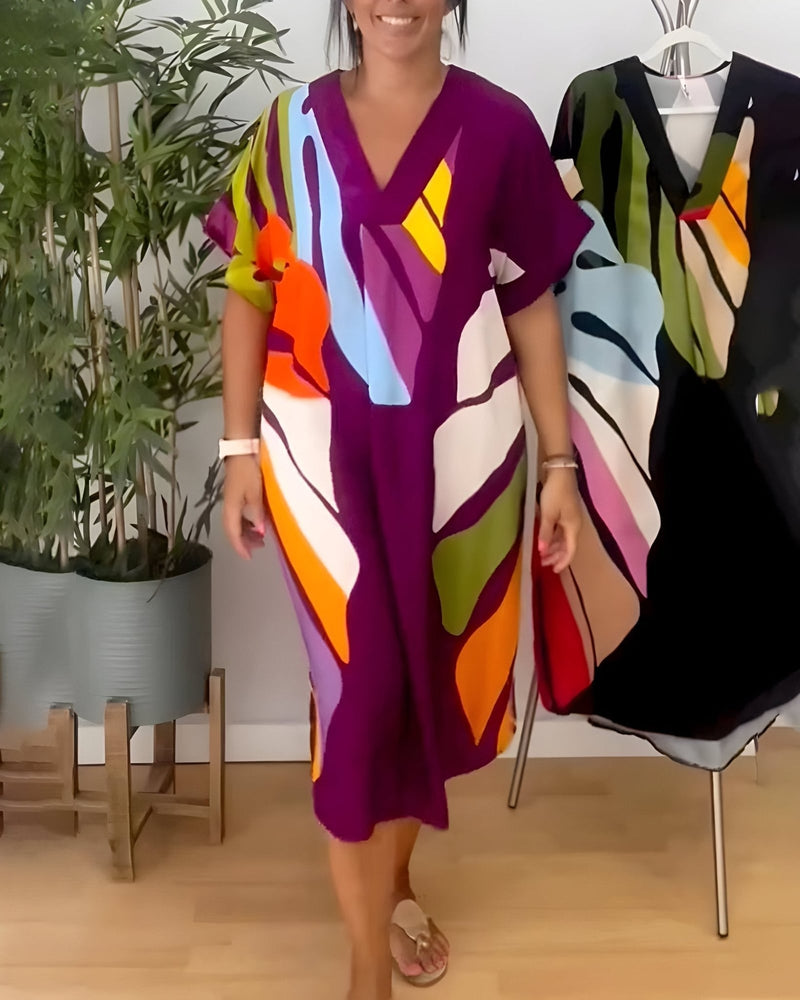 Close-up detail of the Elsie summer dress fabric and neckline, showing the lightweight and breathable construction