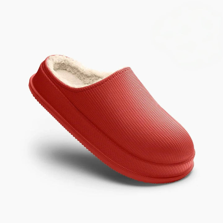 Ember women's sandals in red showing full top-down view of footbed and outsole