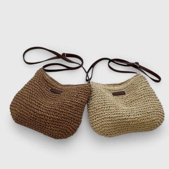 Side view of the Hedda shoulder bag in khaki showing depth and practical size
