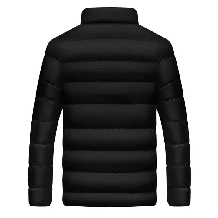 Close-up detail of the Hendrix Elegant Thermal Jacket showing insulation texture and zipper hardware