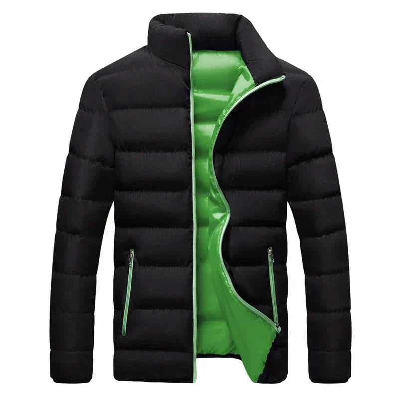 Detail shot of the Hendrix Elegant Thermal Jacket cuff and zipper closure