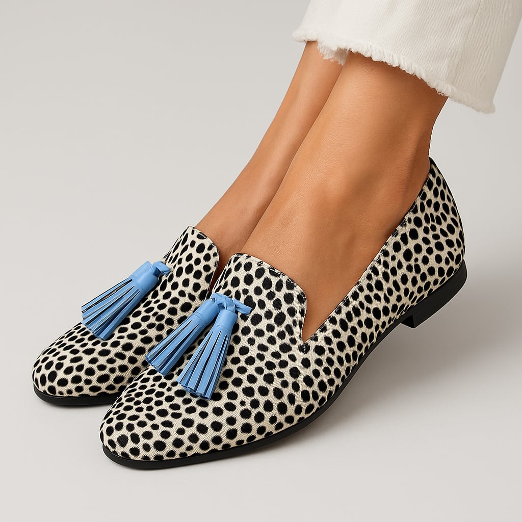 Black tassel loafers with cushioned insoles and sleek silhouette from BobaFashion