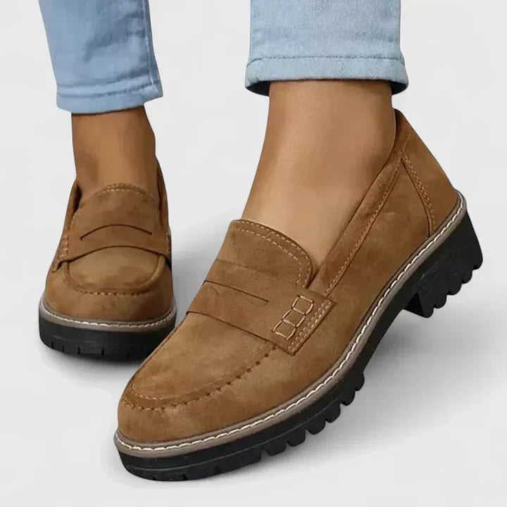 Side profile of BobaFashion Journey Orthopedic Loafers showcasing clean lines and ergonomic design
