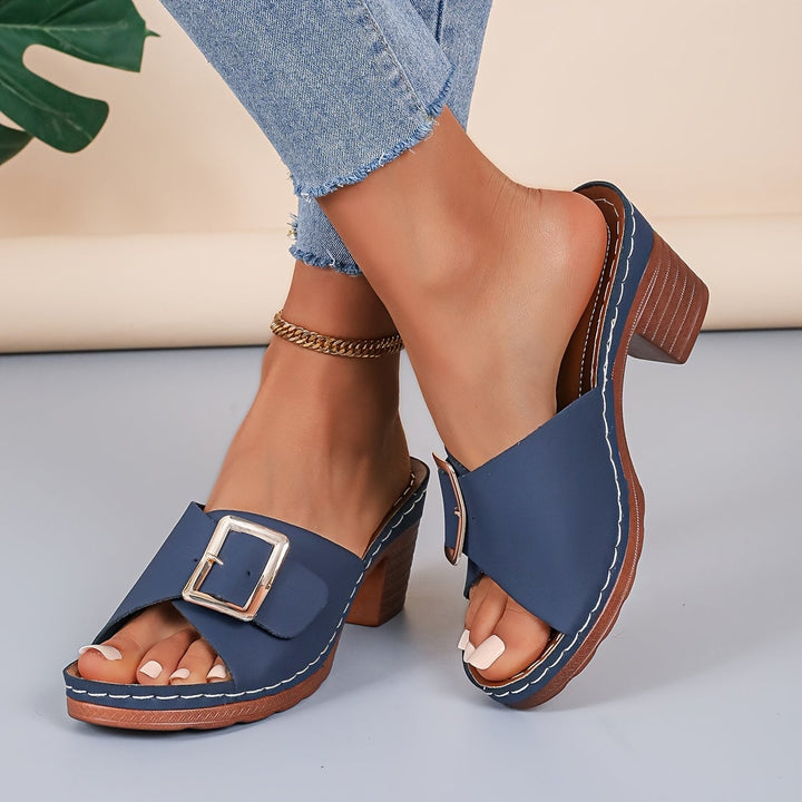 Kit sandal styled on foot, walking shot showing fit and comfort