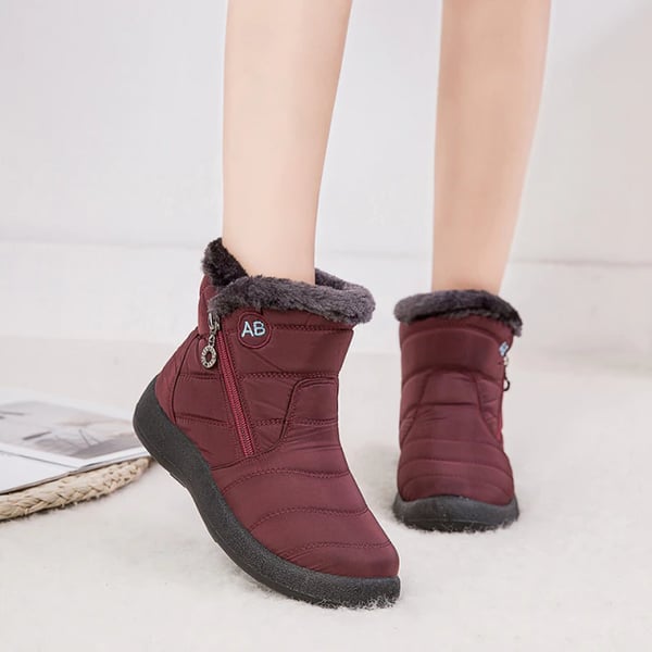 BobaFashion Lori OrthoFit women's winter boots styled with a midi skirt and tights