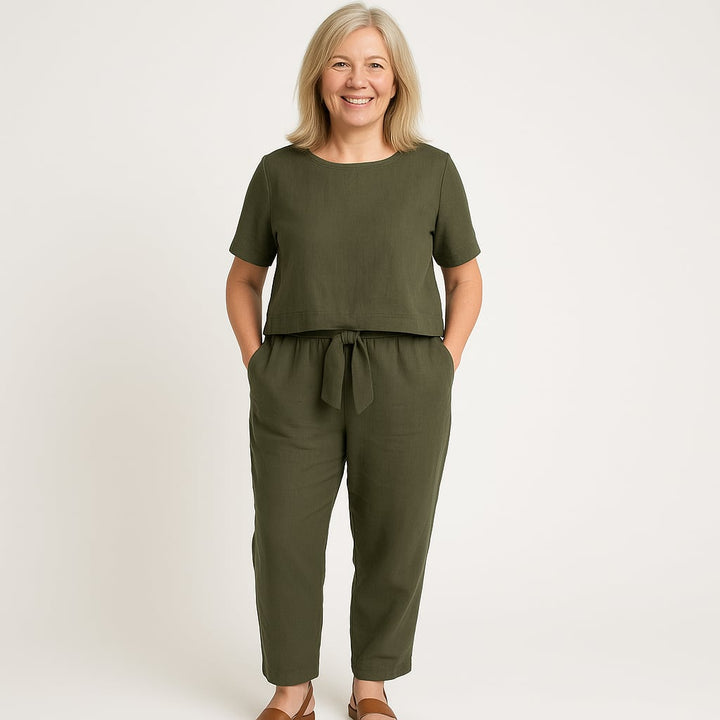 BobaFashion Marilyn elegant women's summer 2-piece set styled for a warm-weather occasion