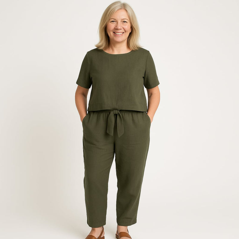 BobaFashion Marilyn elegant women's summer 2-piece set styled for a warm-weather occasion