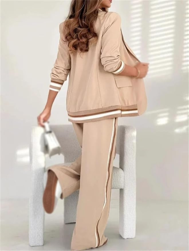 Size chart and color options display for the Natalie relaxed lounge set by BobaFashion