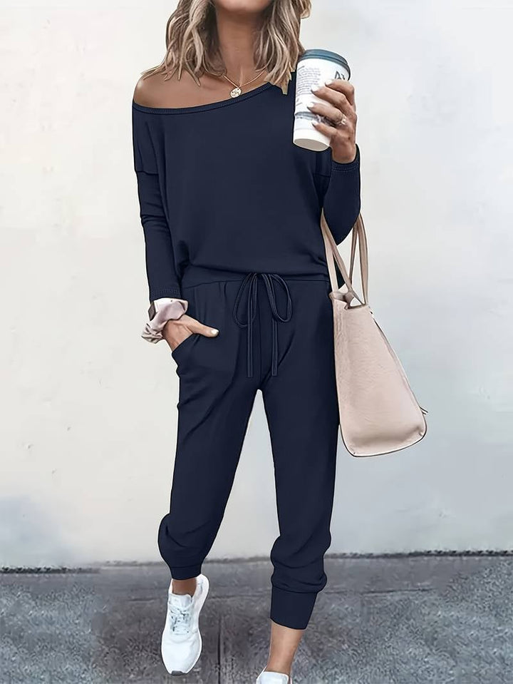 BobaFashion two-piece set displayed in multiple color options including green, black, blue, and red