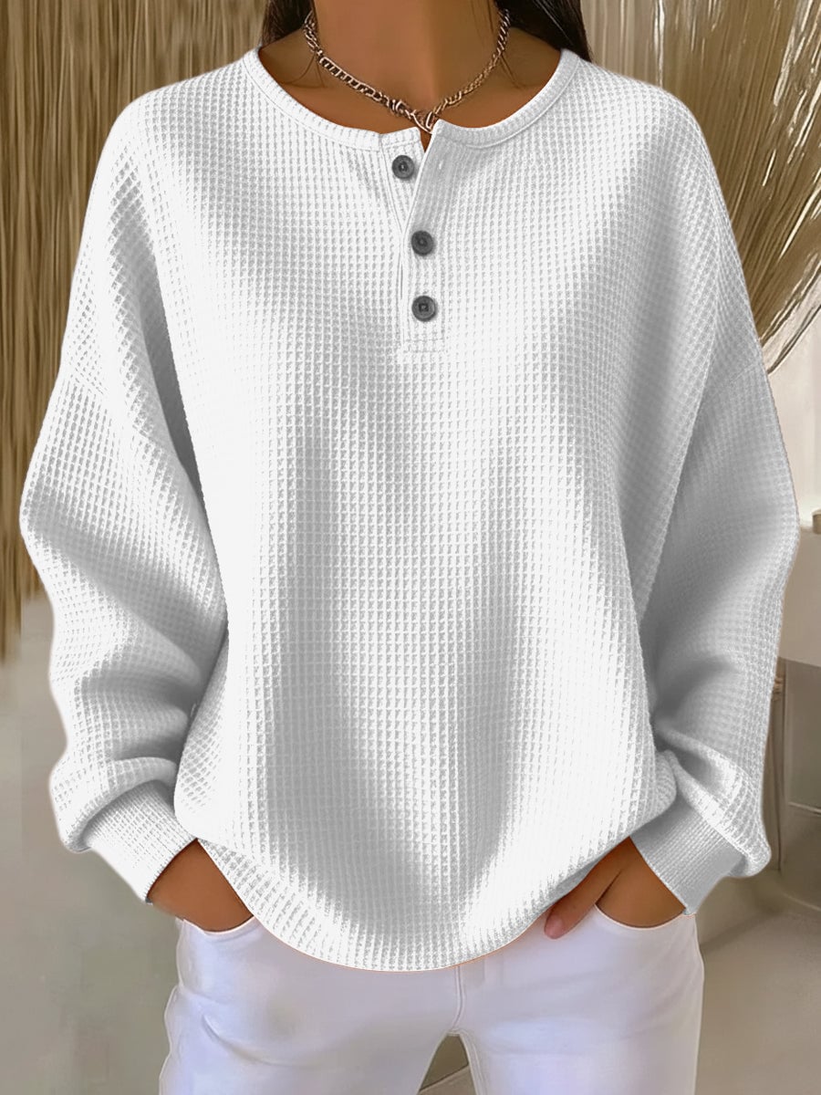 Close-up of the soft, cozy fabric and modern silhouette of the BobaFashion casual sweatshirt