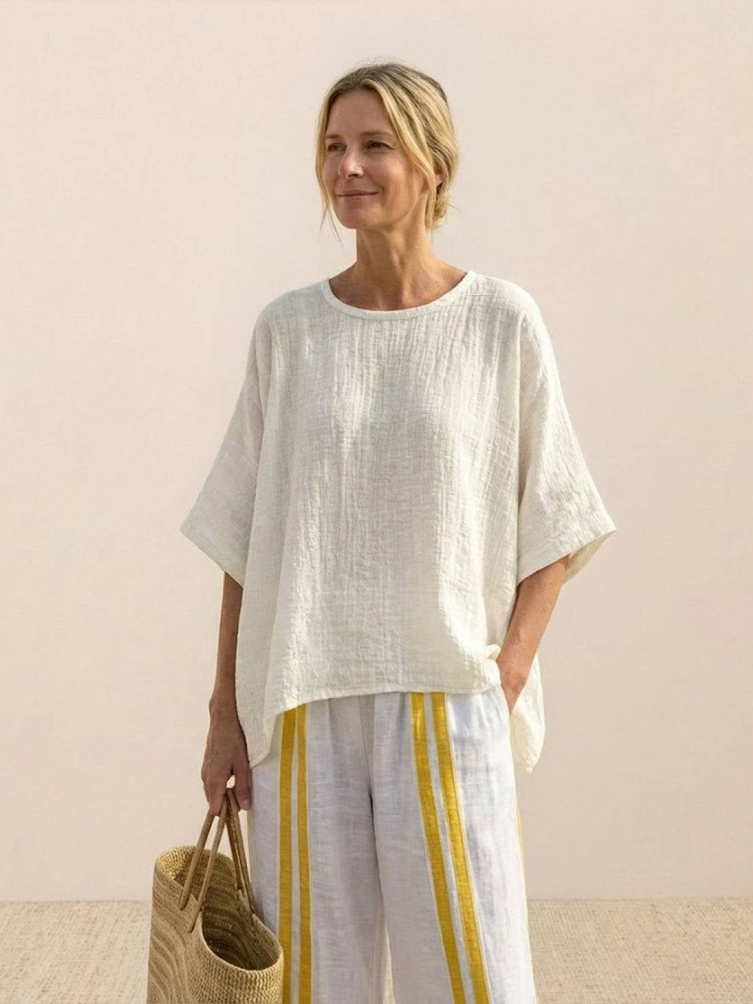 BobaFashion Paloma striped wide-leg co-ord set available in multiple colors and sizes S to 4XL