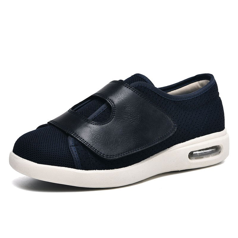 Removable memory foam insole lifted from the wide fit walking sneaker