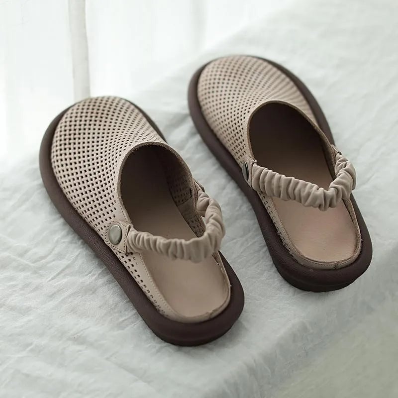Waverly cushioned sandals in brown shown from above highlighting clean strap design and lightweight sole