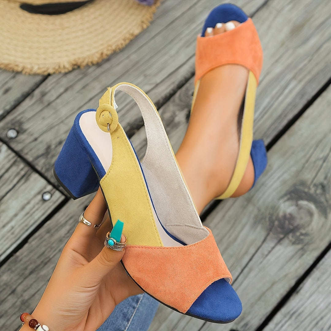 Dark pink Winifred slingback heels with cushioned footbed detail