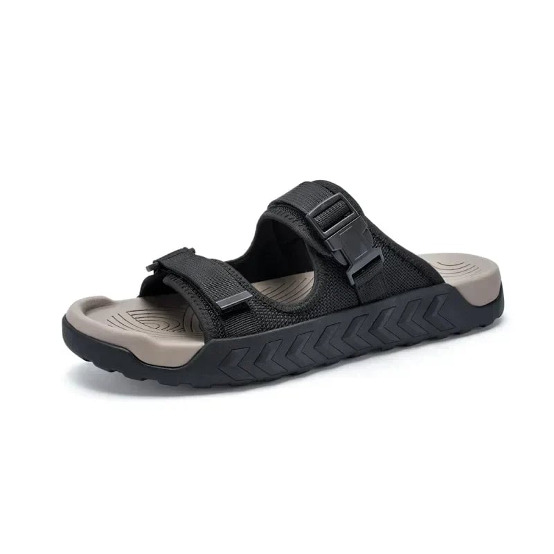 Wisteria women's sport slides in green, top-down view of slip-on silhouette