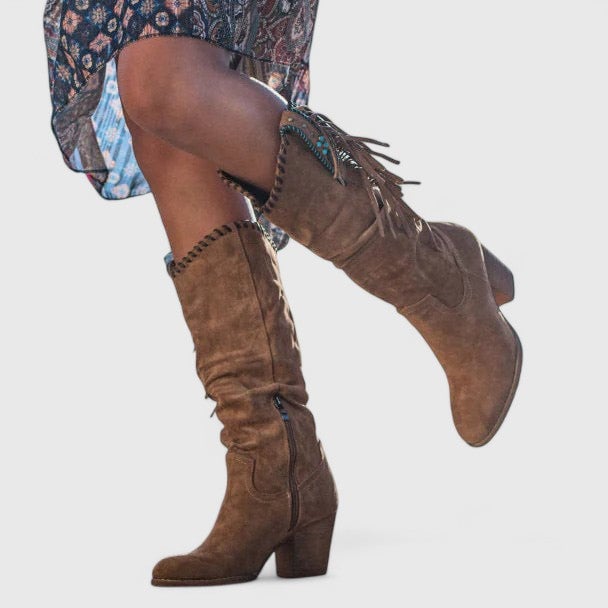 BobaFashion Zoey orthopedic boots in multiple colors — red, purple, blue, brown, and pink — arranged in a flat lay